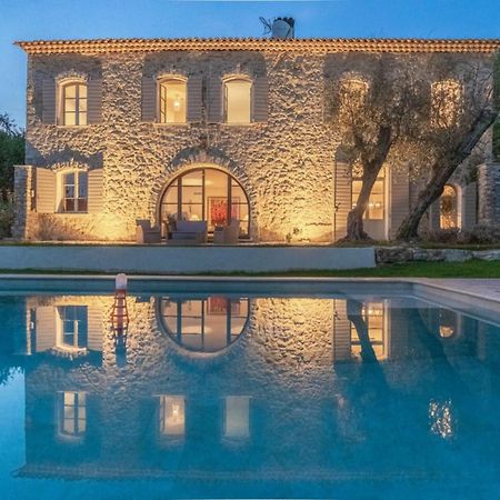 L'Elegante Bastide En Pierre Avec Vue Sur Le Vieux Village De Mougins Ngoại thất bức ảnh