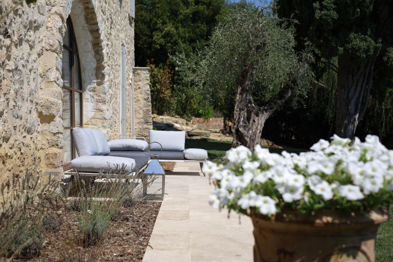 L'Elegante Bastide En Pierre Avec Vue Sur Le Vieux Village De Mougins Ngoại thất bức ảnh