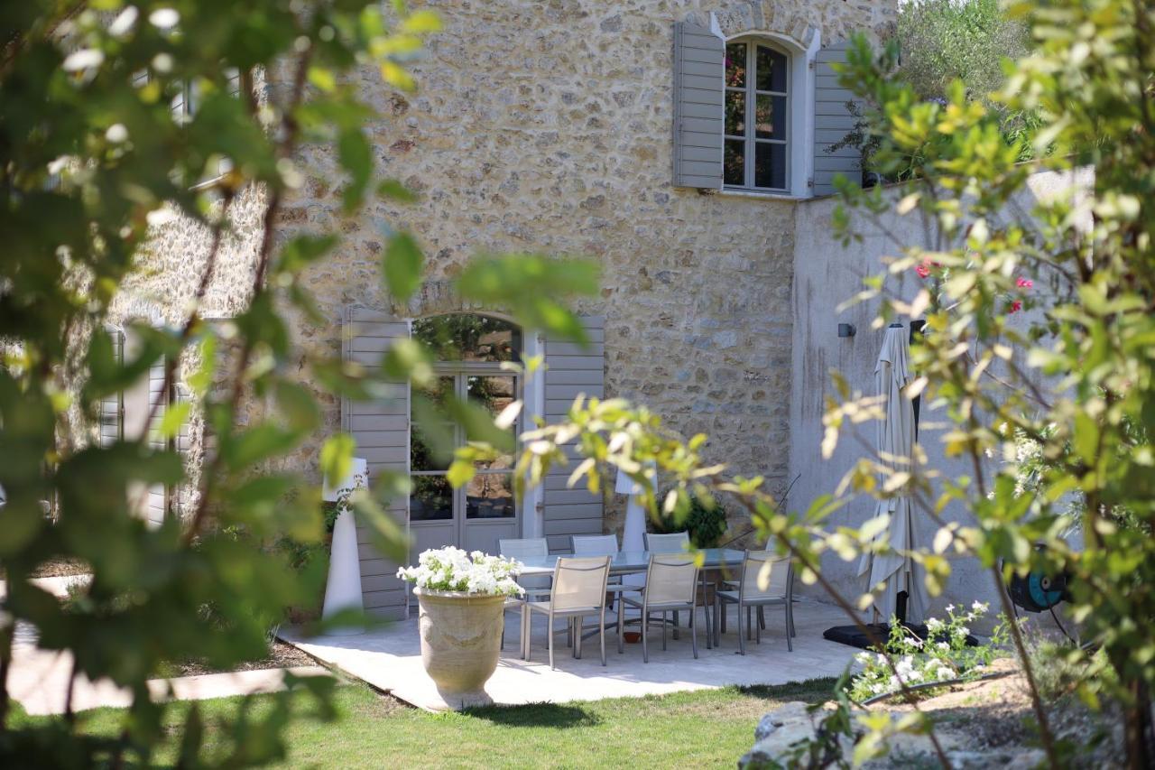 L'Elegante Bastide En Pierre Avec Vue Sur Le Vieux Village De Mougins Ngoại thất bức ảnh
